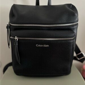 Calvin Klein Black Rucksack Textured Backpack